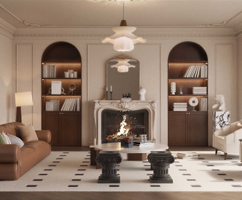 French Style A Living Room-ID:627811091