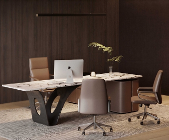 Modern Office Desk And Chair-ID:460552934