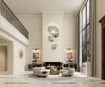 French Style A Living Room-ID:596633913