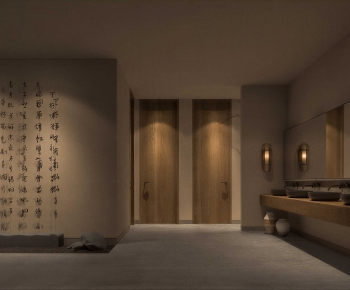 Wabi-sabi Style Public Toilet-ID:136087897