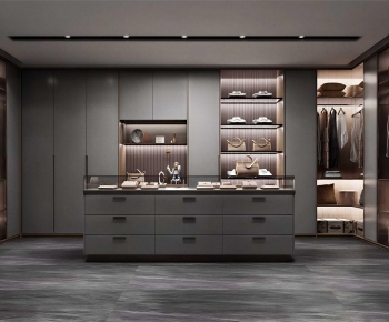 Modern Clothes Storage Area-ID:605257038