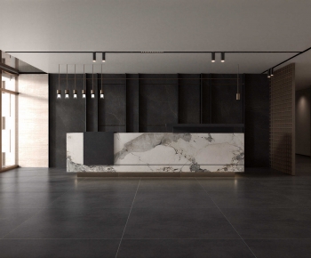 Modern Office Reception Desk-ID:912077909