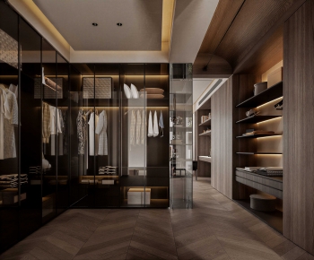 Modern Clothes Storage Area-ID:249913931