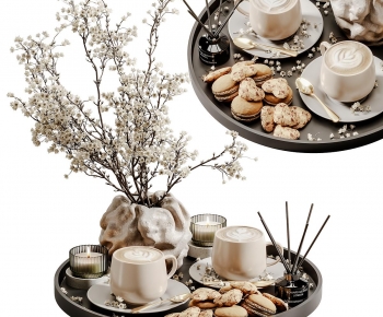 现代花艺下午茶装饰摆件组合-3037634