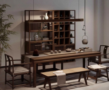 New Chinese Style Tea Tables And Chairs-ID:393469101