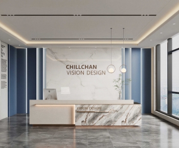 Modern Office Reception Desk-ID:942646031