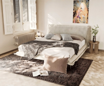 Modern Double Bed-ID:935733087