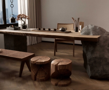 New Chinese Style Tea Tables And Chairs-ID:441061022