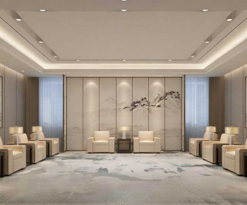 New Chinese Style Office Living Room-ID:688640124