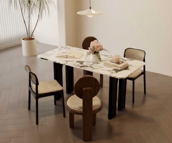French Style Dining Table And Chairs-ID:792709115