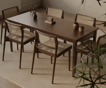 Wabi-sabi Style Dining Table And Chairs-ID:140727044