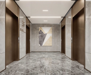 Modern Office Elevator Hall-ID:776096115