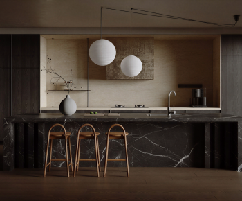 Wabi-sabi Style Dining Room-ID:411726001