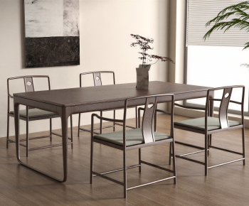 New Chinese Style Dining Table And Chairs-ID:360898025