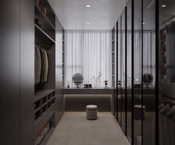 Modern Clothes Storage Area-ID:663496026