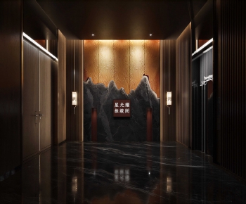New Chinese Style Elevator Hall-ID:956532961