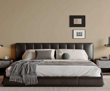 Modern Double Bed-ID:881356007