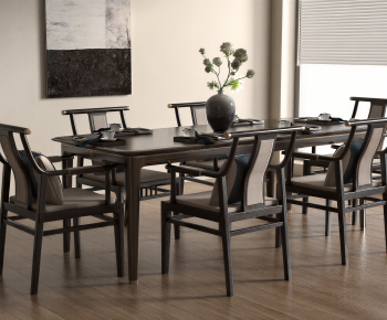 New Chinese Style Dining Table And Chairs-ID:893600949