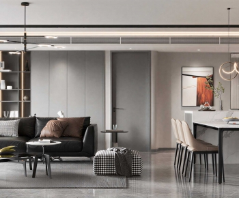 Modern A Living Room-ID:655802978