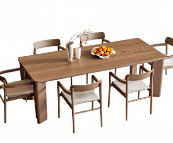 Wabi-sabi Style Dining Table And Chairs-ID:413069791