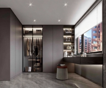 Modern Clothes Storage Area-ID:643057116