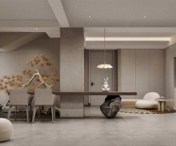 Wabi-sabi Style Dining Room-ID:745280031