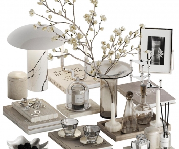 现代烛台花瓶装饰摆件组合-3039700