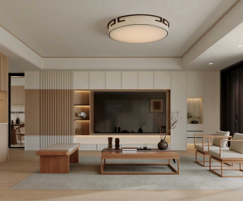 New Chinese Style A Living Room-ID:890325073