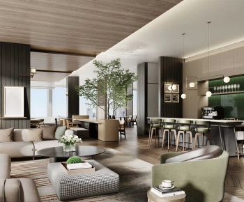 Modern A Living Room-ID:666631941