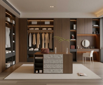 Modern Clothes Storage Area-ID:800359965