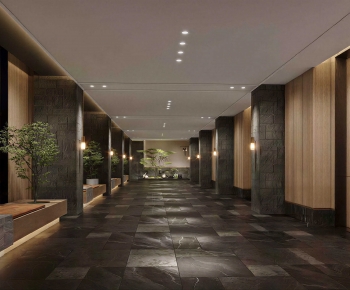 Modern Corridor Elevator Hall-ID:809305918