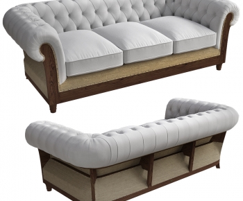 Simple European Style Three-seat Sofa-ID:592674024