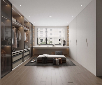 Modern Clothes Storage Area-ID:133263115