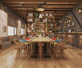 Industrial Style Bookstore Book Bar-ID:265186074