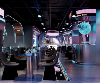 Modern Barbecue Restaurant-ID:765366084