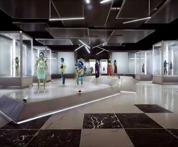 Modern Exhibition Hall-ID:554971936