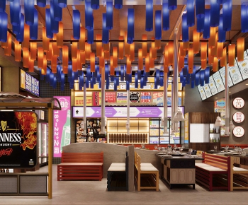 Retro Style Barbecue Restaurant-ID:654645927