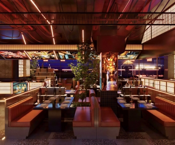 Modern Barbecue Restaurant-ID:409715894