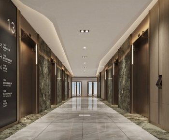 Modern Corridor Elevator Hall-ID:215321067
