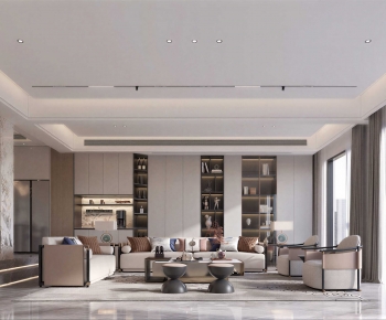 New Chinese Style A Living Room-ID:109190945