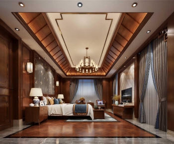 New Chinese Style Bedroom-ID:650168906