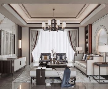 New Chinese Style A Living Room-ID:478565932