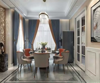 Simple European Style Dining Room-ID:573333982