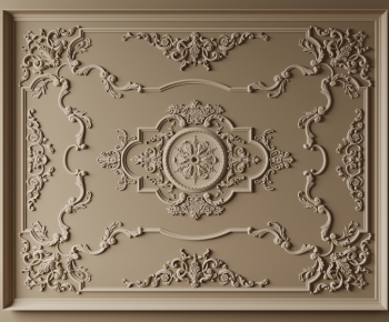 European Style Plaster Carved Top Plate-ID:793858054
