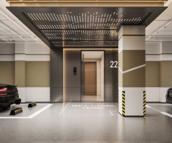 Modern Underground Parking Lot-ID:297768127