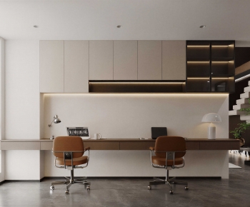 Modern Computer Desk And Chair-ID:678039075