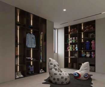 Modern Clothes Storage Area-ID:419161086
