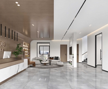 Modern Hospital Hall-ID:176142932