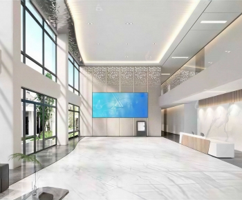 Modern Office Reception Desk-ID:490171914