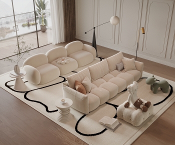 Modern Three-seat Sofa-ID:935792924